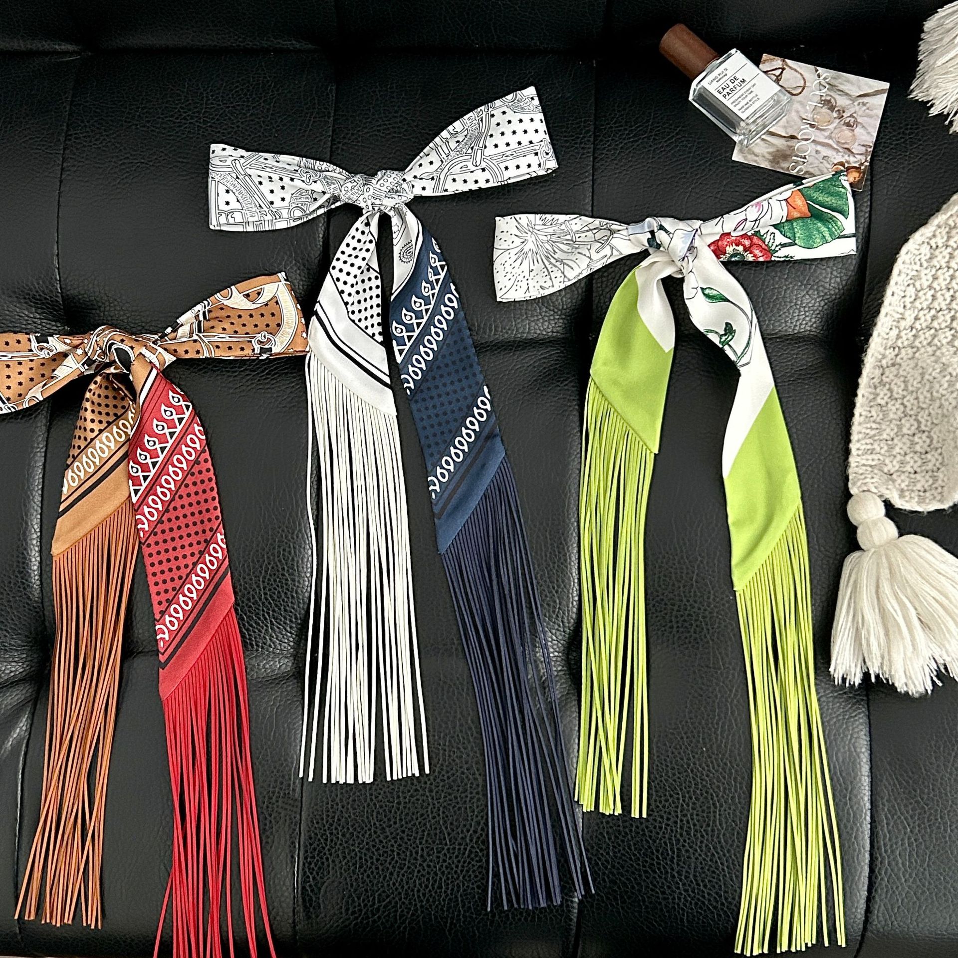 Luxury Tassel Skinny Scarf for - Face Scarf Mask avis et prix