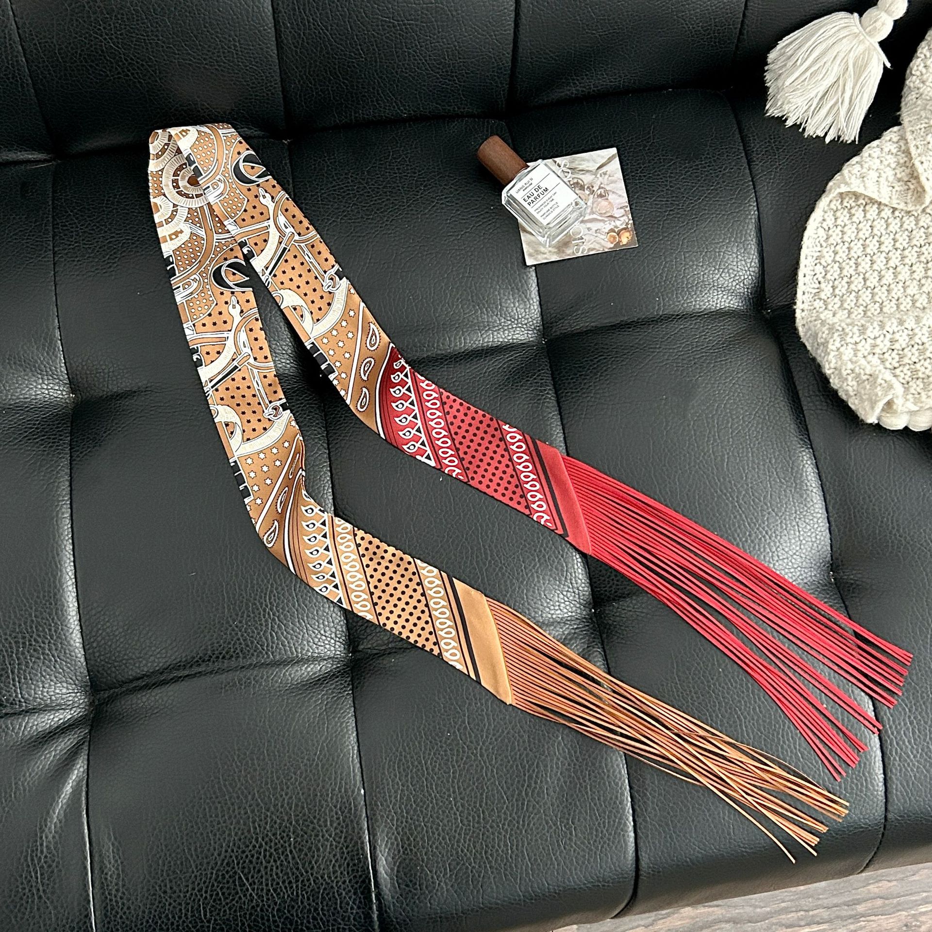 Luxury Tassel Skinny Scarf for - Face Scarf Mask avis et prix