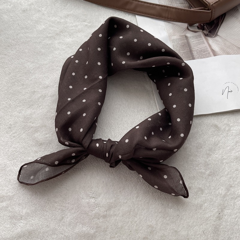 Lady Hair Dot Scarf Female Cot - Bandana Cotton avis et prix