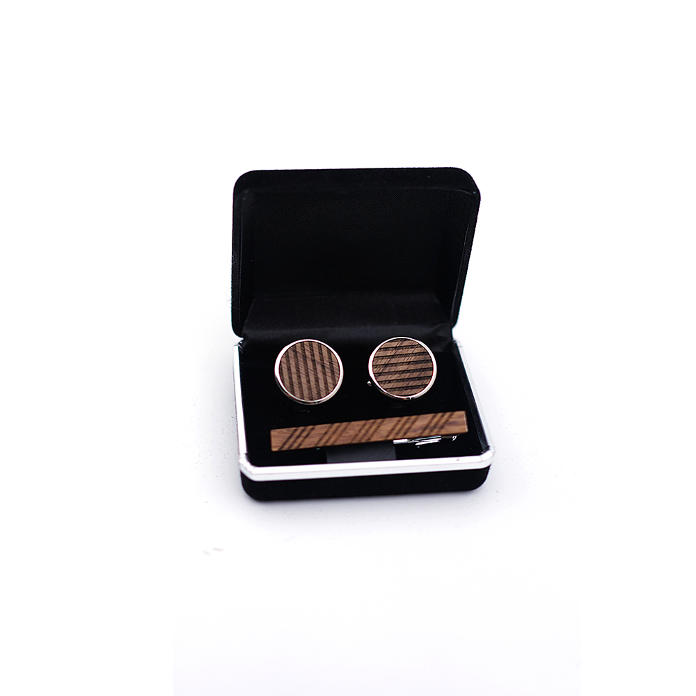 High Quality Wood Cuff links n - Tie Bar Set Gift avis et prix