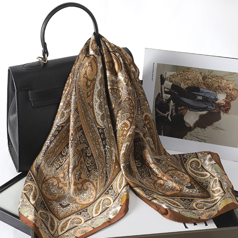 Bohemian Style Print Luxury Br - Silk Neck Scarf avis et prix