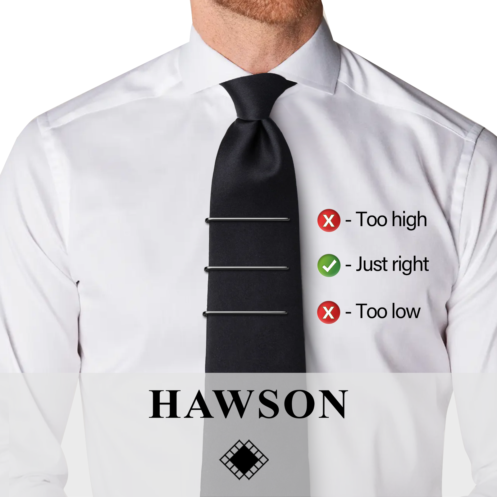 HAWSON Tie Clips for Men 4Pcs  - Tie Bar Set Gift avis et prix