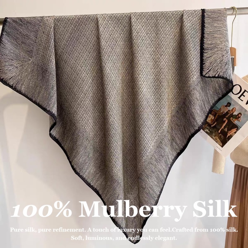 Oversized 110x110cm Real Silk  - Pashmina Wrap Large avis et prix
