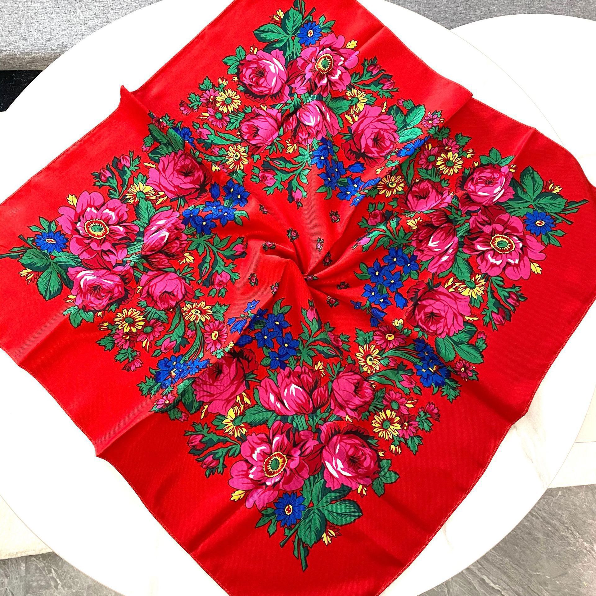 70*70cm Russian Floral Square  - Bandana Cotton avis et prix