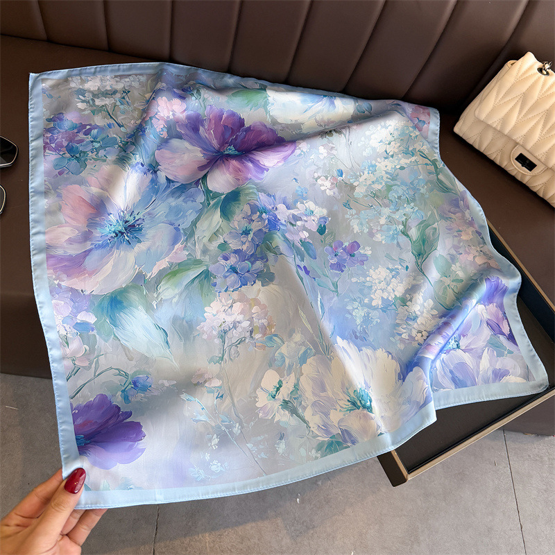 2026 New Floral Print Silk Squ - Silk Neck Scarf avis et prix
