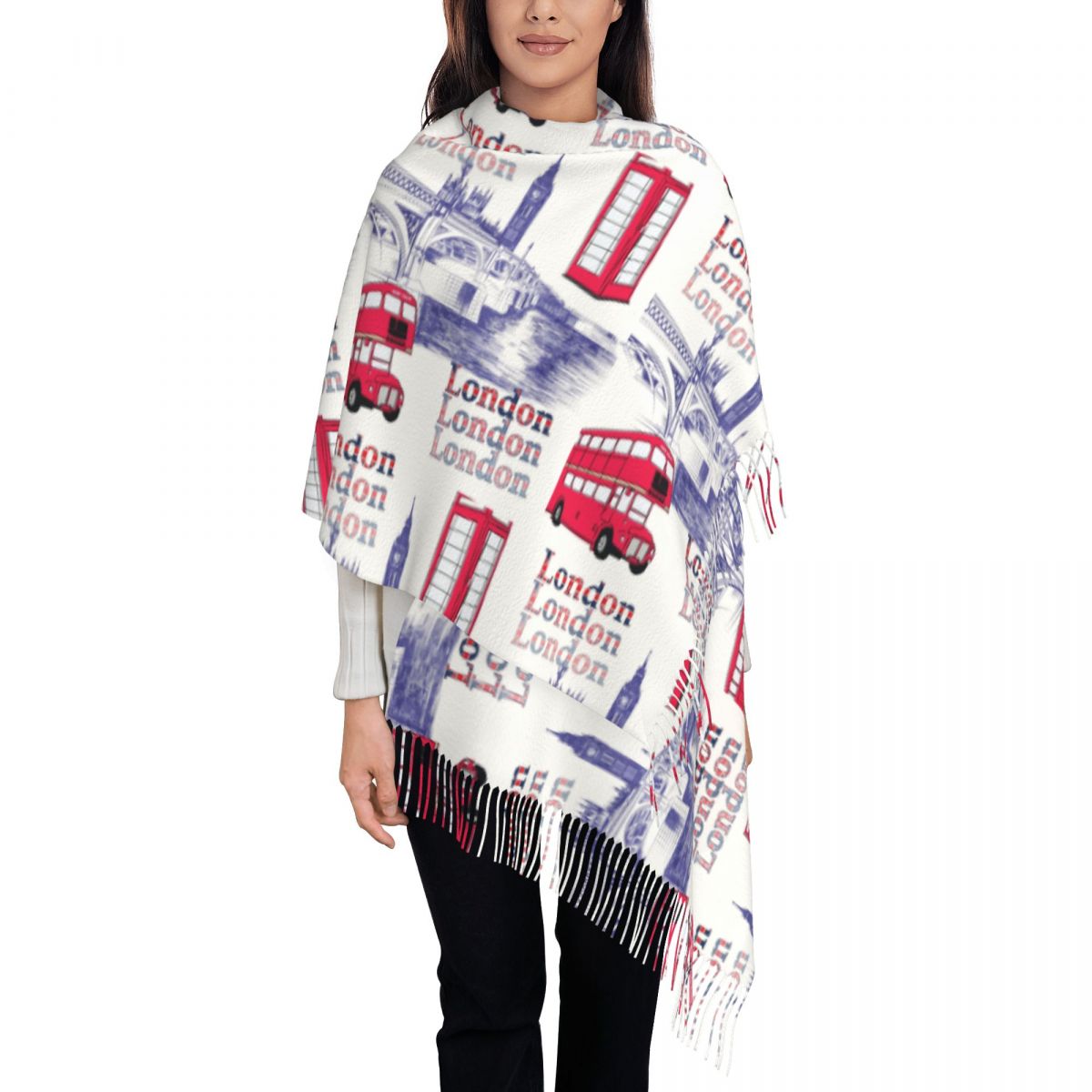 London England Scenes Shawls W - Pashmina Wrap Large avis et prix
