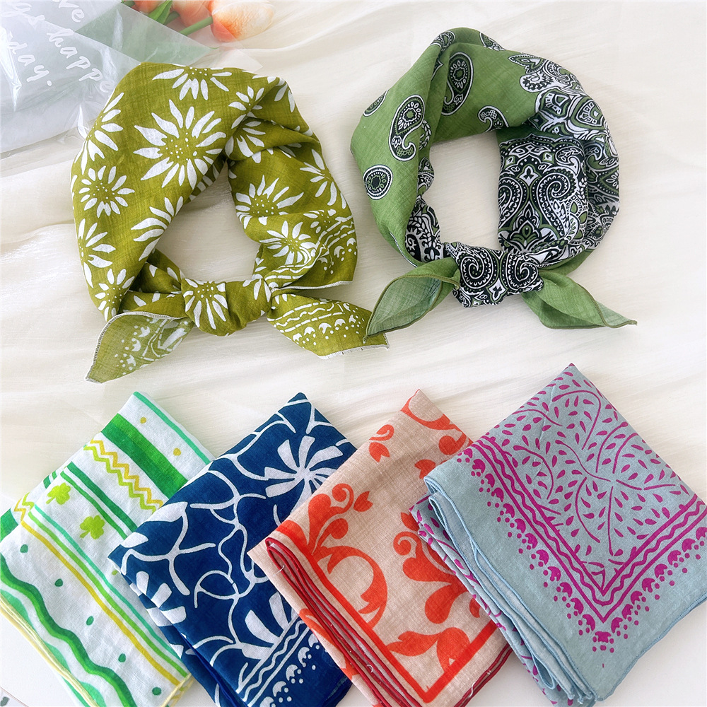 Luxury Floral Print Cotton Lin - Bandana Cotton avis et prix