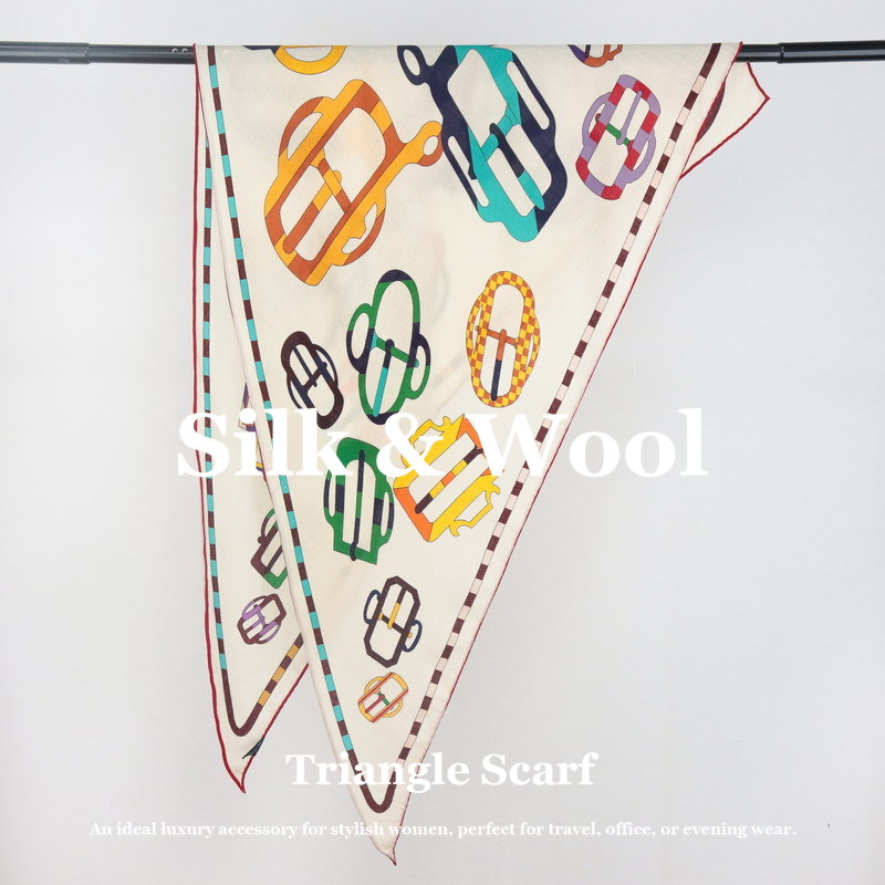 Silk Wool Scarf Large Triangle - Pashmina Wrap Large avis et prix