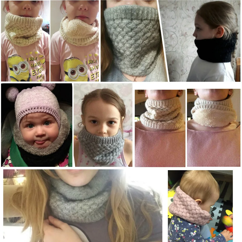 Kids Girls/Boys Winter Knitted - Infinity Scarf Knit avis et prix