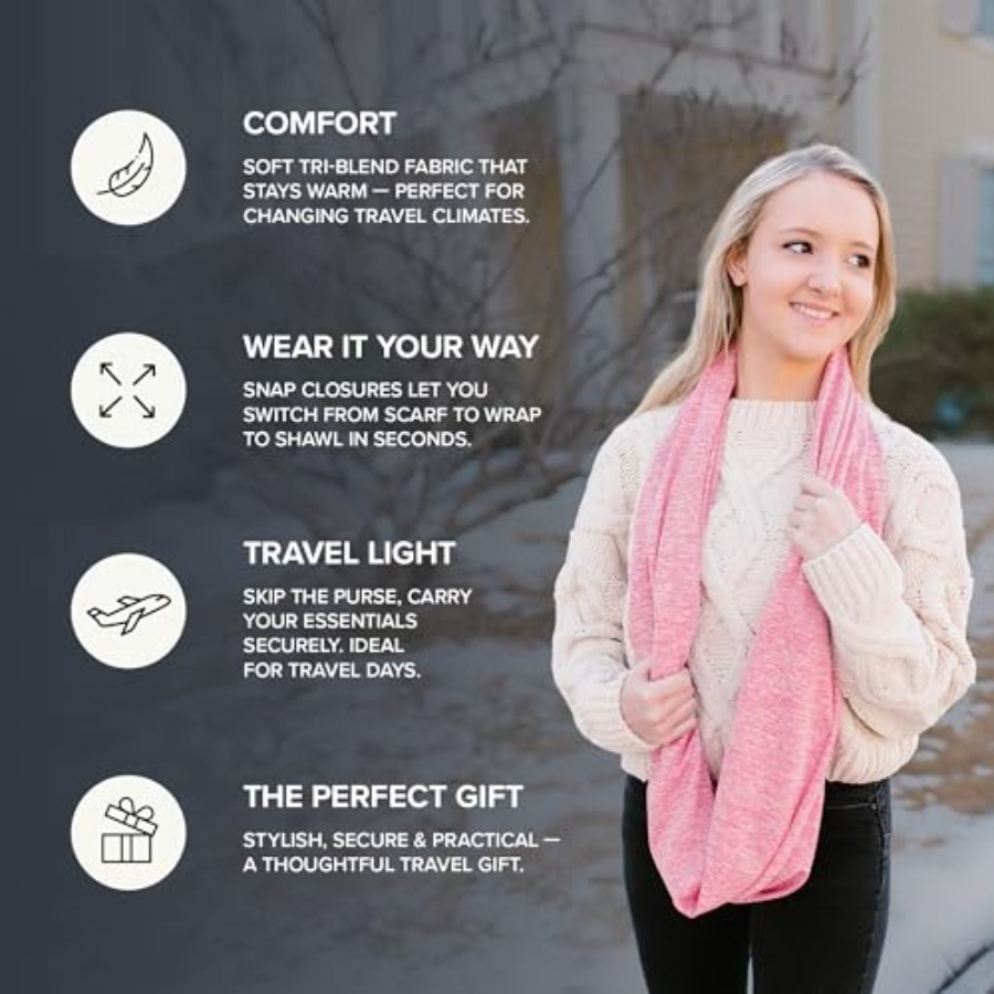 Infinity Travel Scarf Loop wit - Infinity Scarf Knit avis et prix