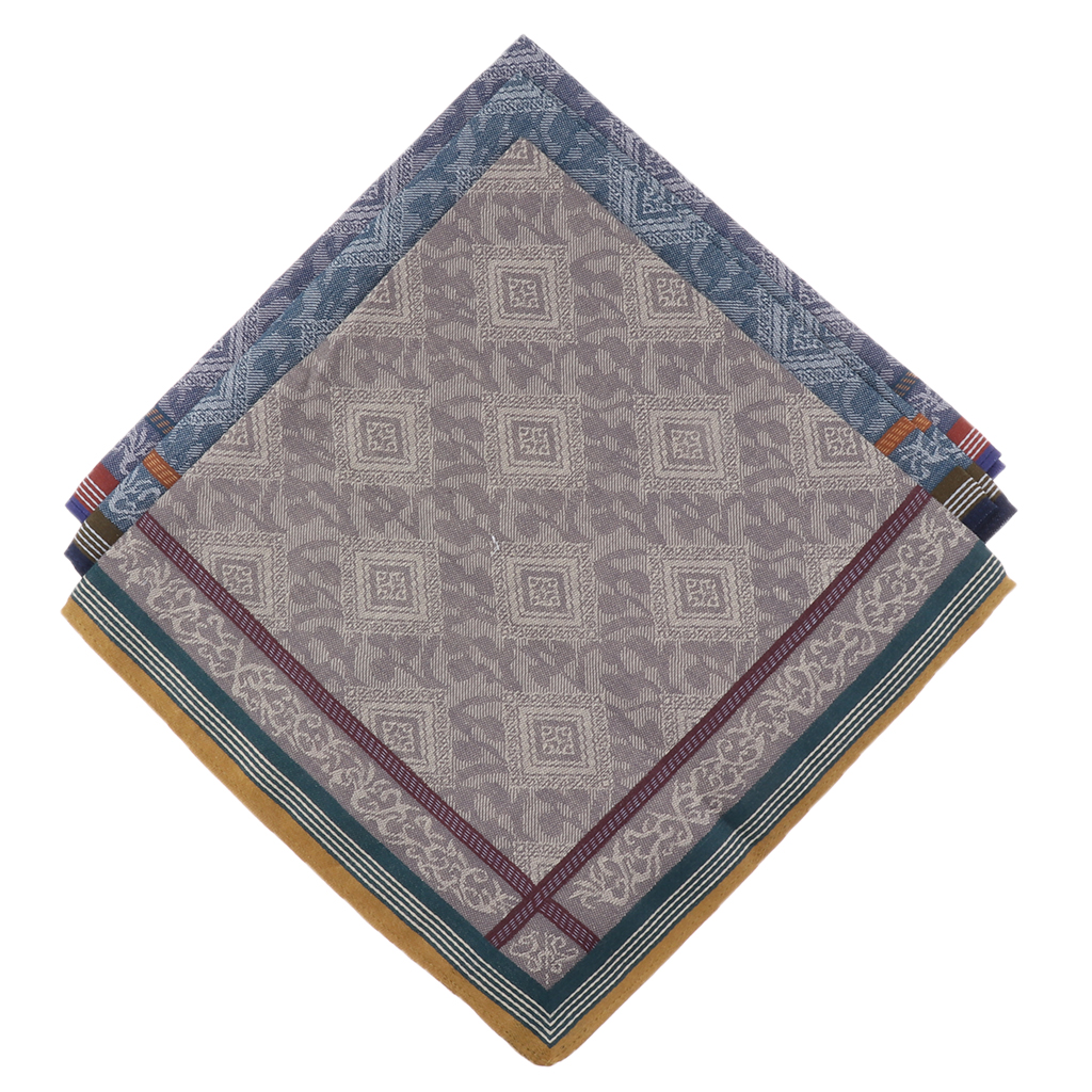 3pcs Classic Mens Plaid Handke - Handkerchief Cotton Men avis et prix