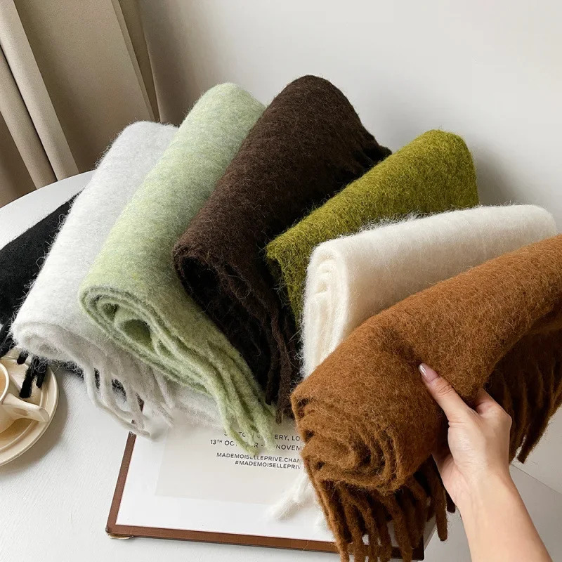 Scarf Lady Autumn Winter Solid - Muffler Men Wool avis et prix
