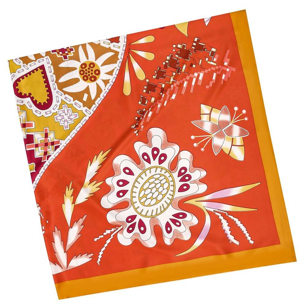 130cm Brand Women Scarves Desi - Silk Neck Scarf avis et prix