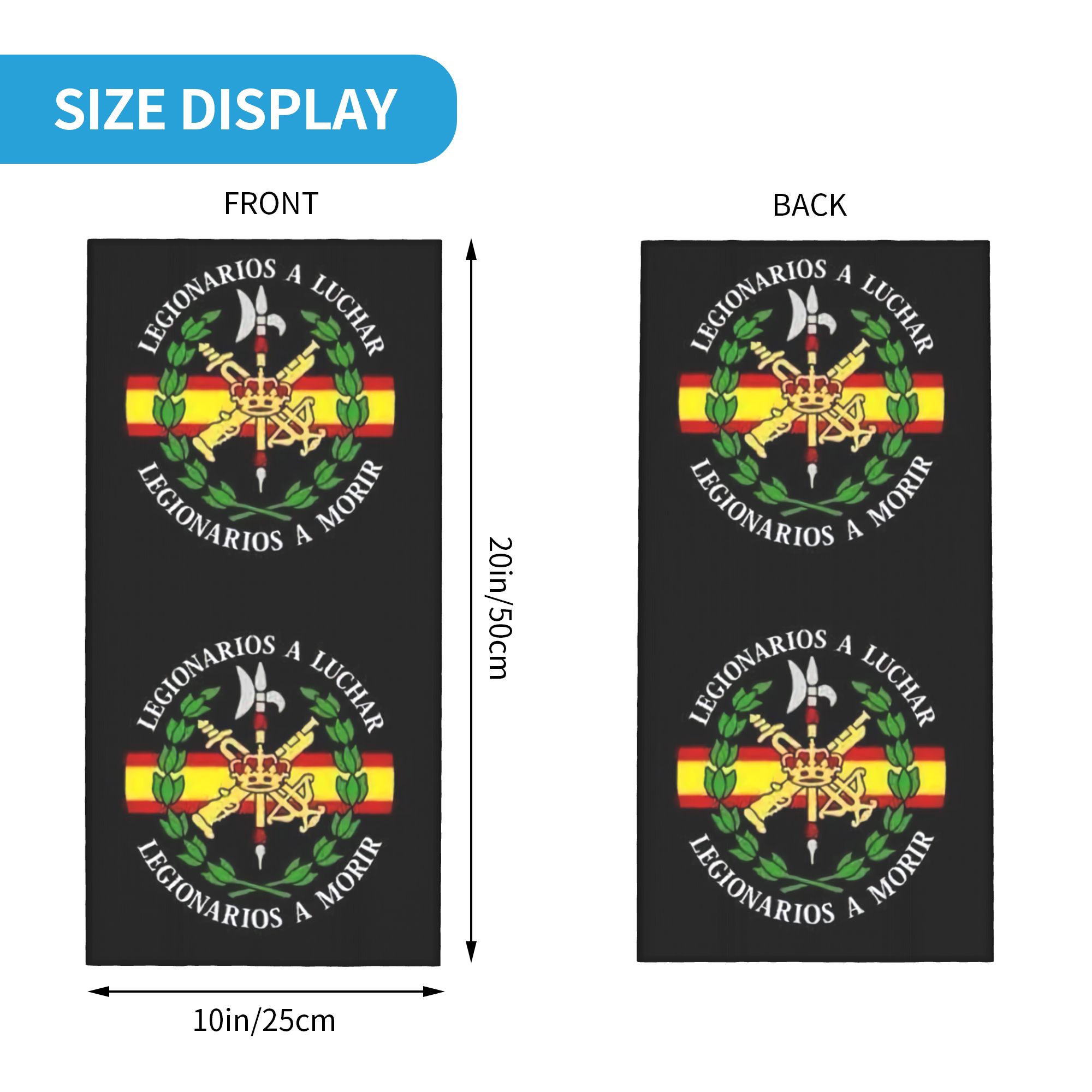Custom Spanish Legion Bandana  - Neck Warmer Tube avis et prix