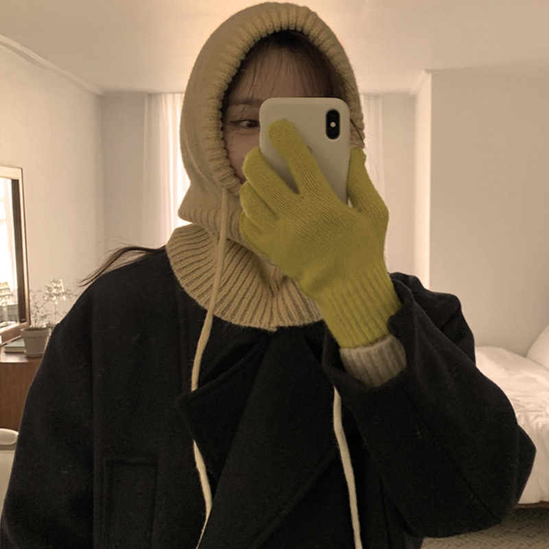 Knitted Hooded Infinity Scarf  - Infinity Scarf Knit avis et prix