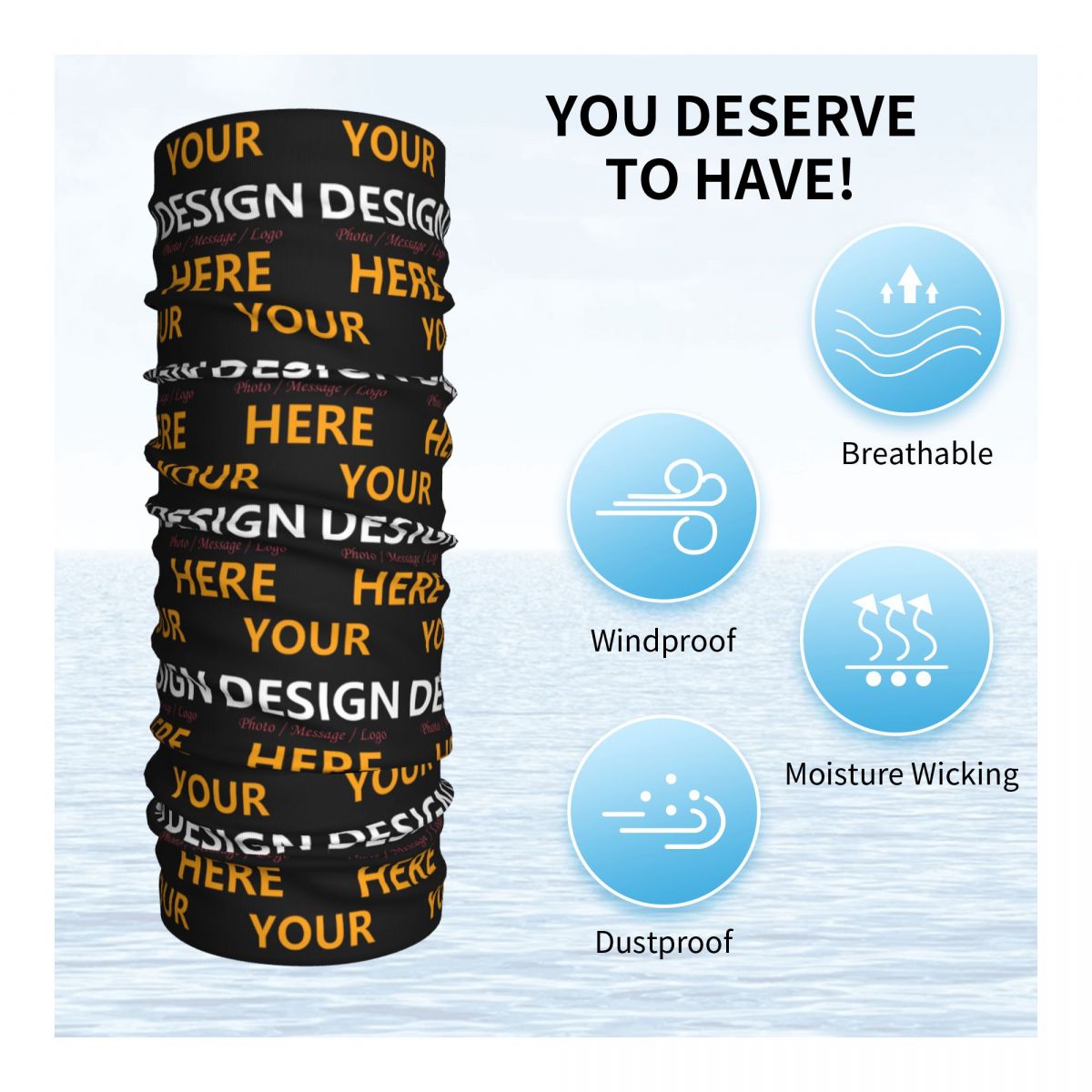 Custom Your Design Here Bandan - Neck Warmer Tube avis et prix