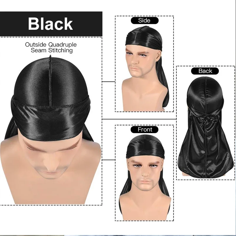 New silk Durag Bandana Turban  - Bandana Doo Rag avis et prix