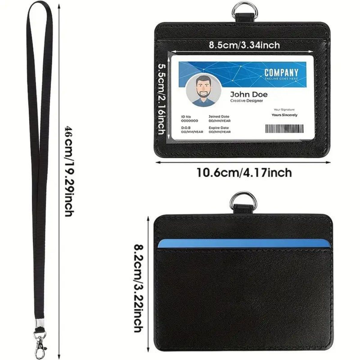 1 pc Horizontal ID badge holde - Lanyard Badge Holder avis et prix