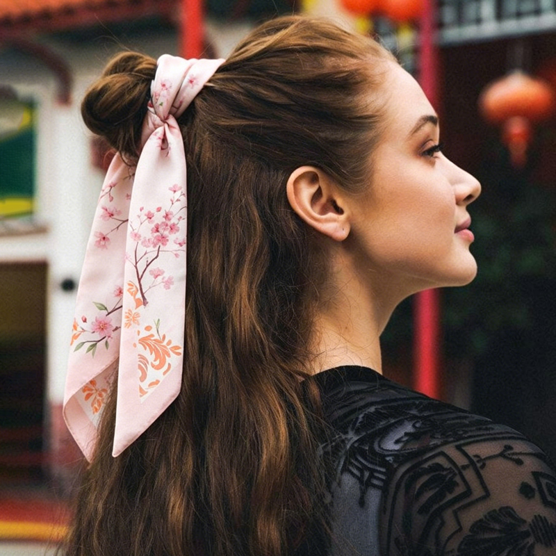 Fashion Women Silk Satin Skinn - Silk Neck Scarf avis et prix