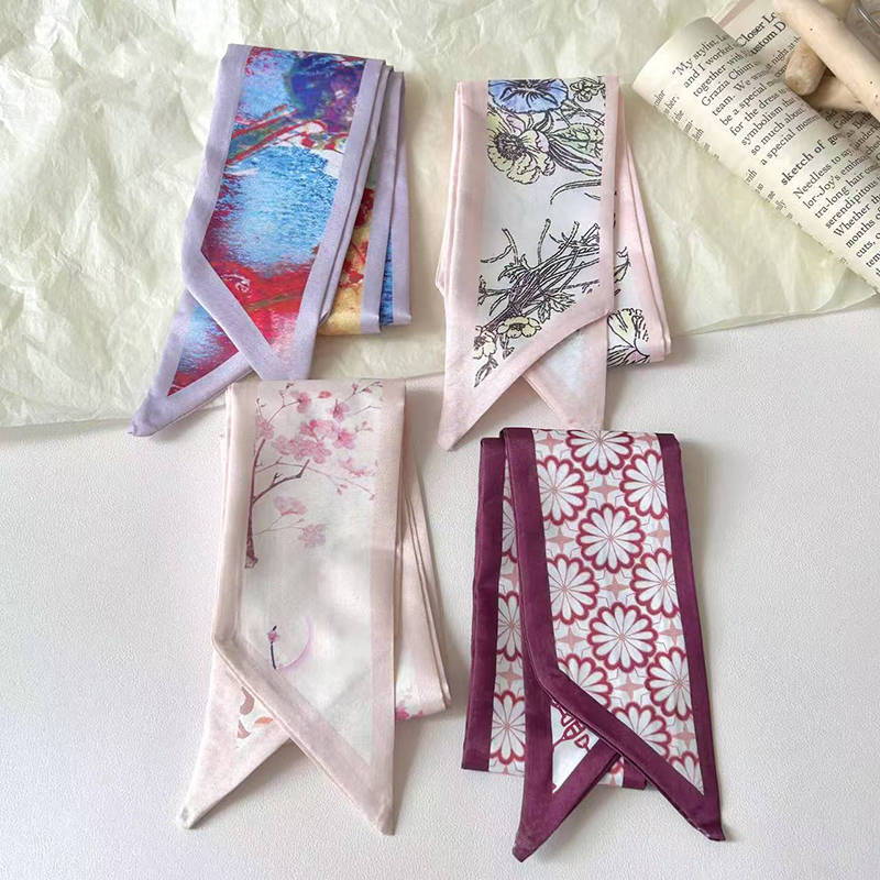 Fashion Women Silk Satin Skinn - Silk Neck Scarf avis et prix