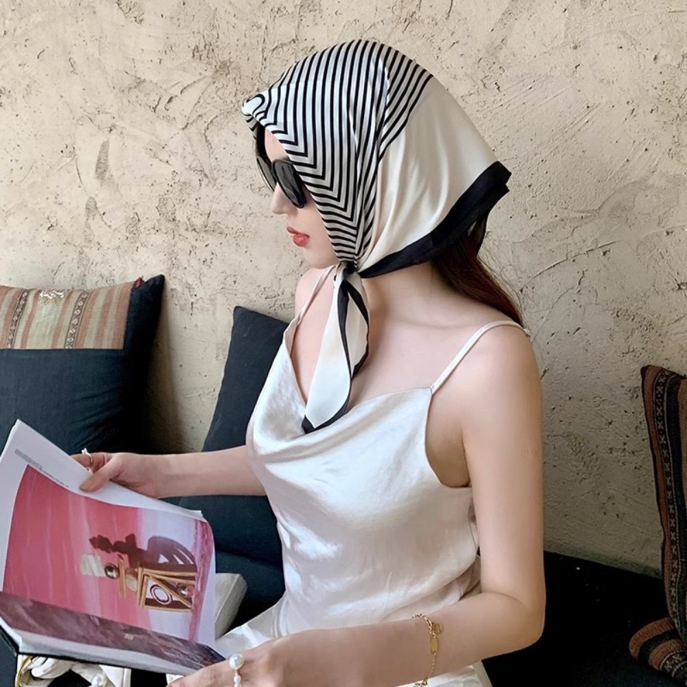 Fashion Satin Square Scarf for - Silk Neck Scarf avis et prix