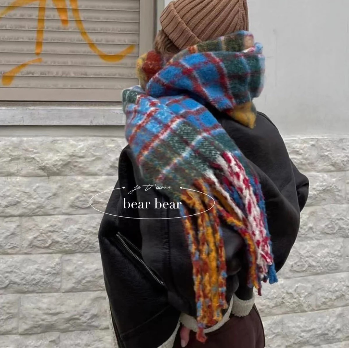 Vintage Colorful Plaid Cashmer - Muffler Men Wool avis et prix