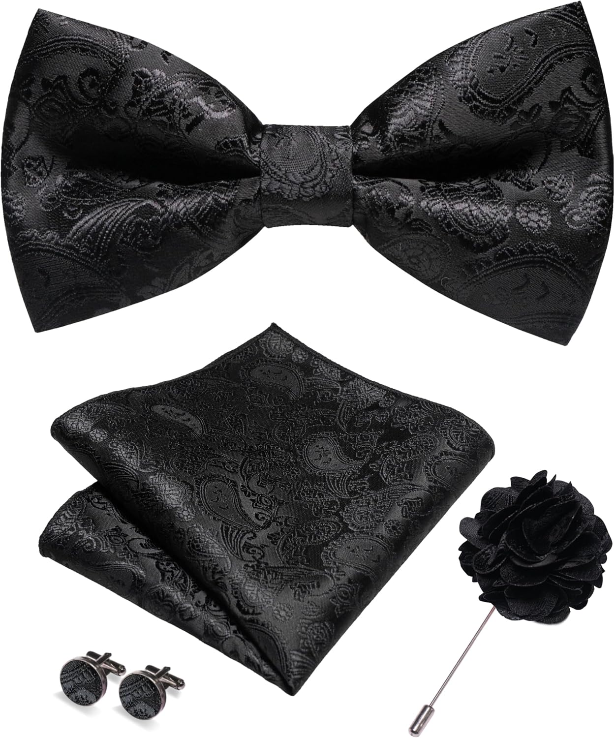 Paisley Pre-tied Bow Tie and P - Pocket Square Set avis et prix