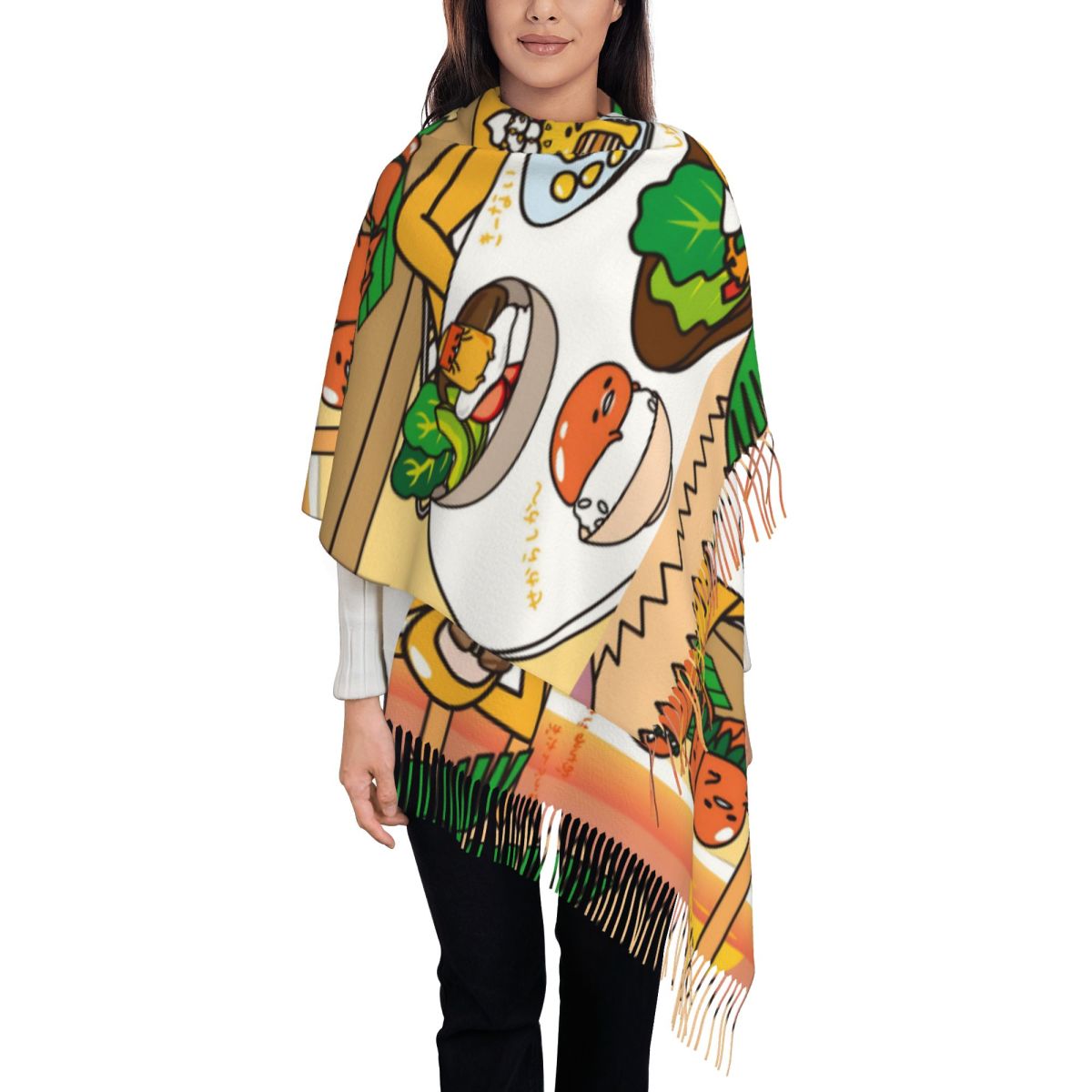 Women's Scarf with Tassel Gude - Pashmina Wrap Large avis et prix