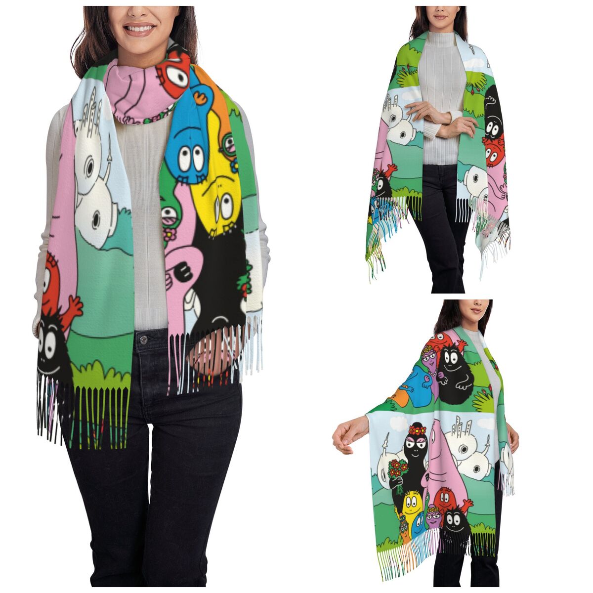 Les Barbapapa Family Shawls Wr - Pashmina Wrap Large avis et prix