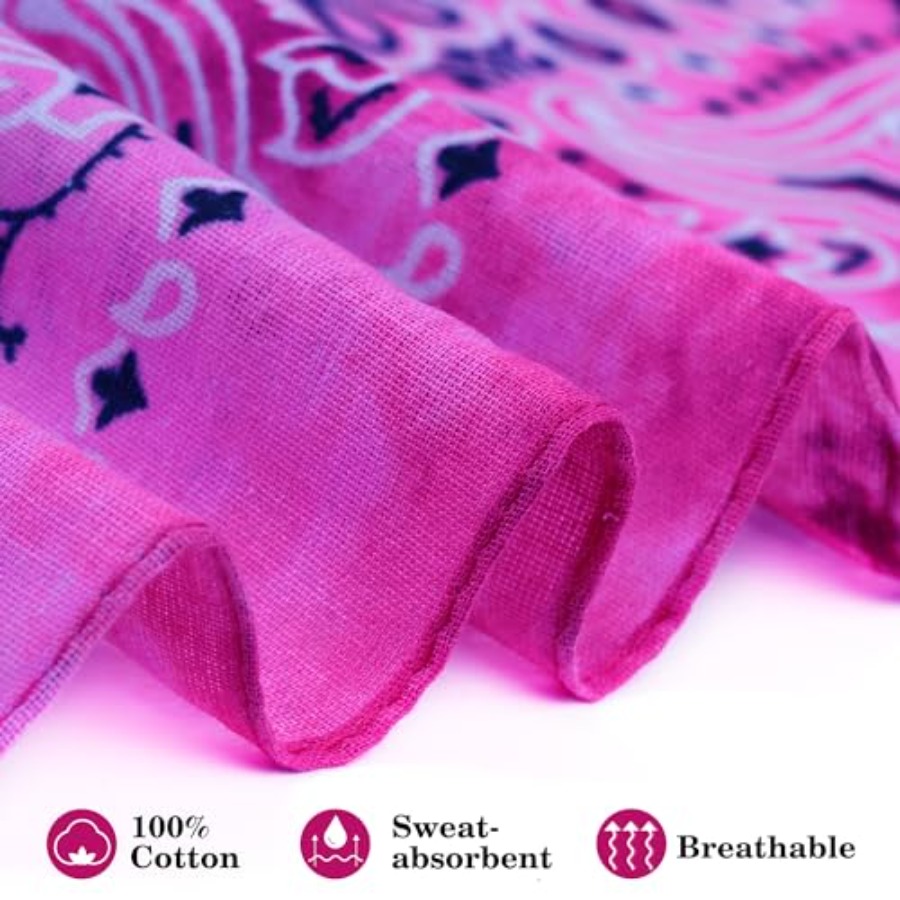 URATOT 6 Pack Tie Dye Bandana  - Handkerchief Cotton Men avis et prix