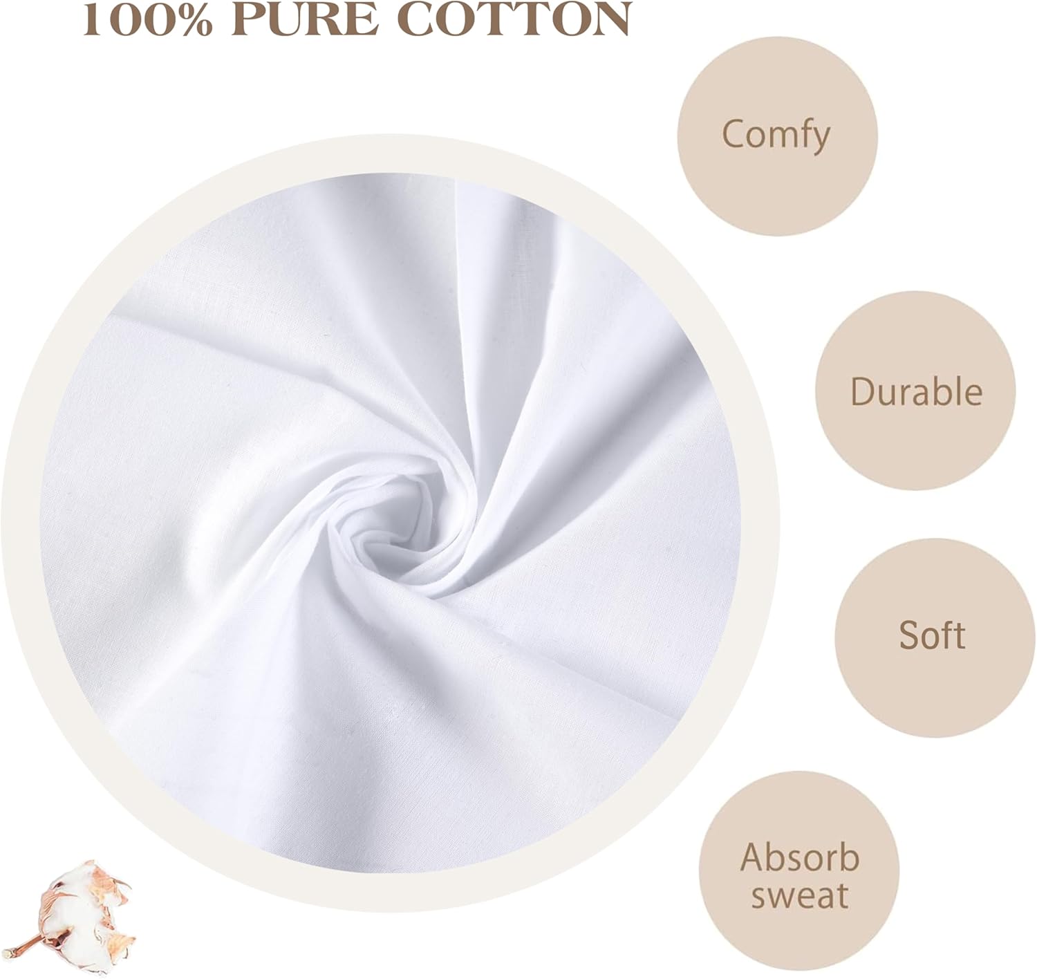 Men's Pure White 100% Cotton H - Handkerchief Cotton Men avis et prix