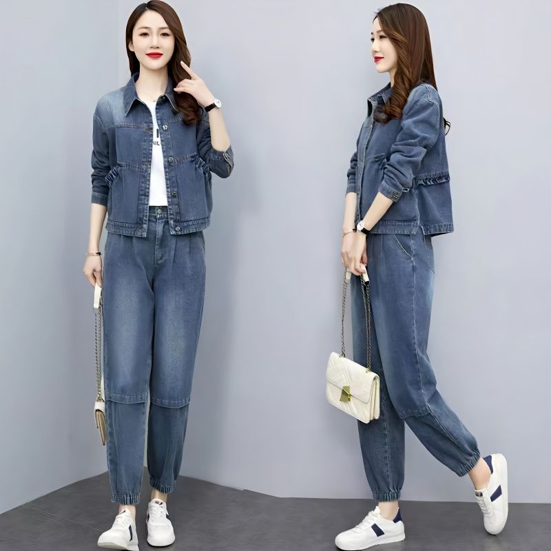 Women Denim Suits 2024 New Spr - Pocket Square Set avis et prix