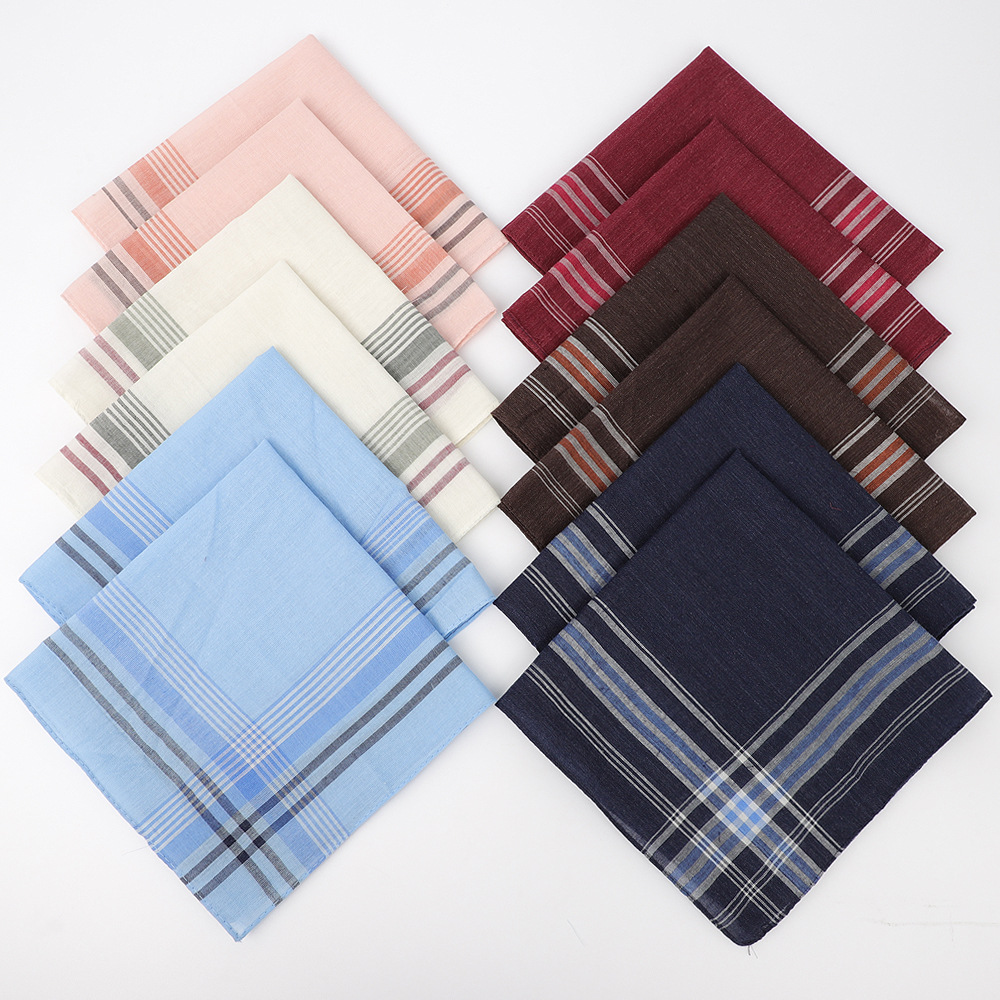6pcs Men's Mixed Color Plaid S - Handkerchief Cotton Men avis et prix