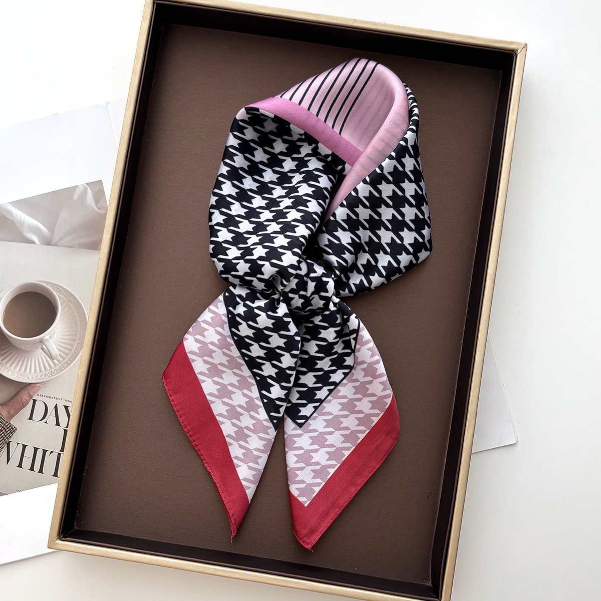 New Printed Square Scarf For W - Silk Neck Scarf avis et prix