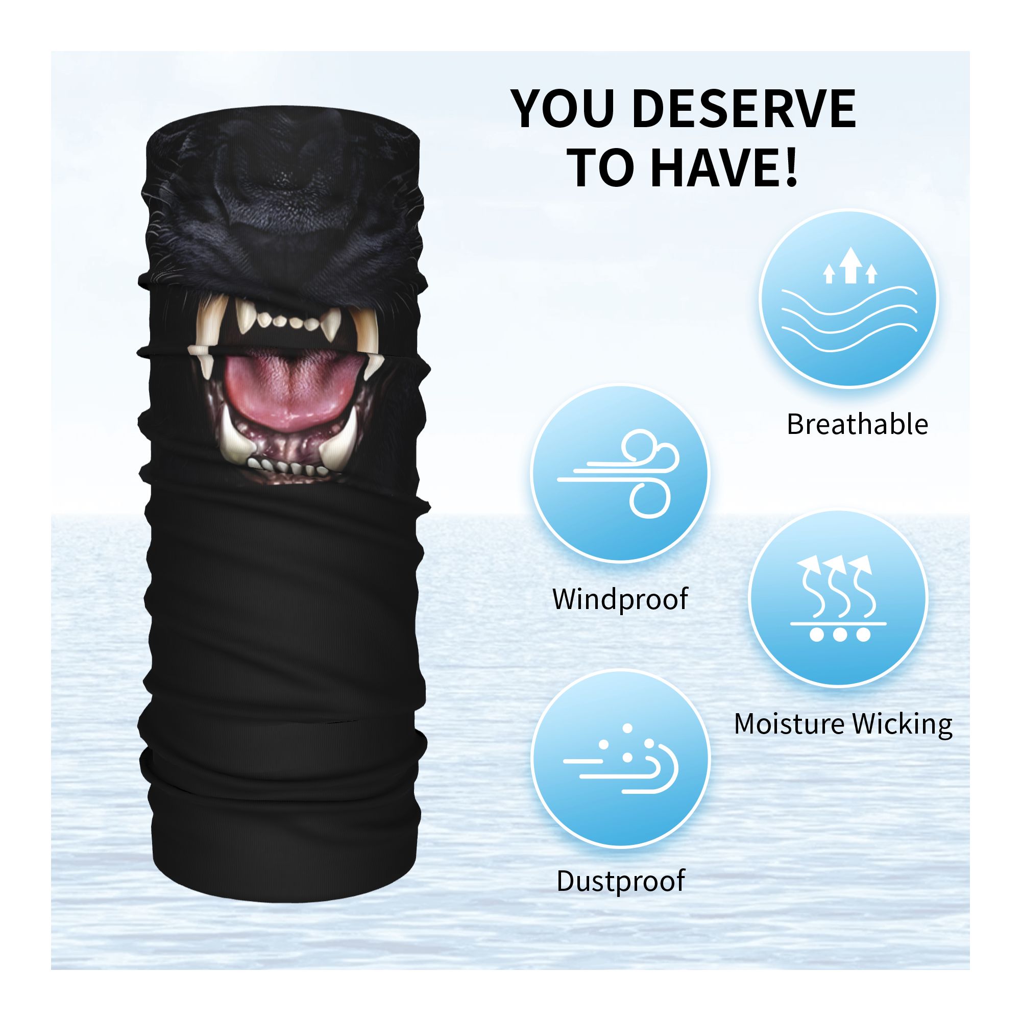 Custom Black Panther Animal He - Neck Warmer Tube avis et prix