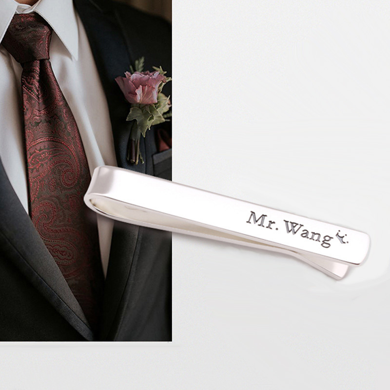 Amxiu Custom Name 925 Sterling - Tie Clip Silver avis et prix