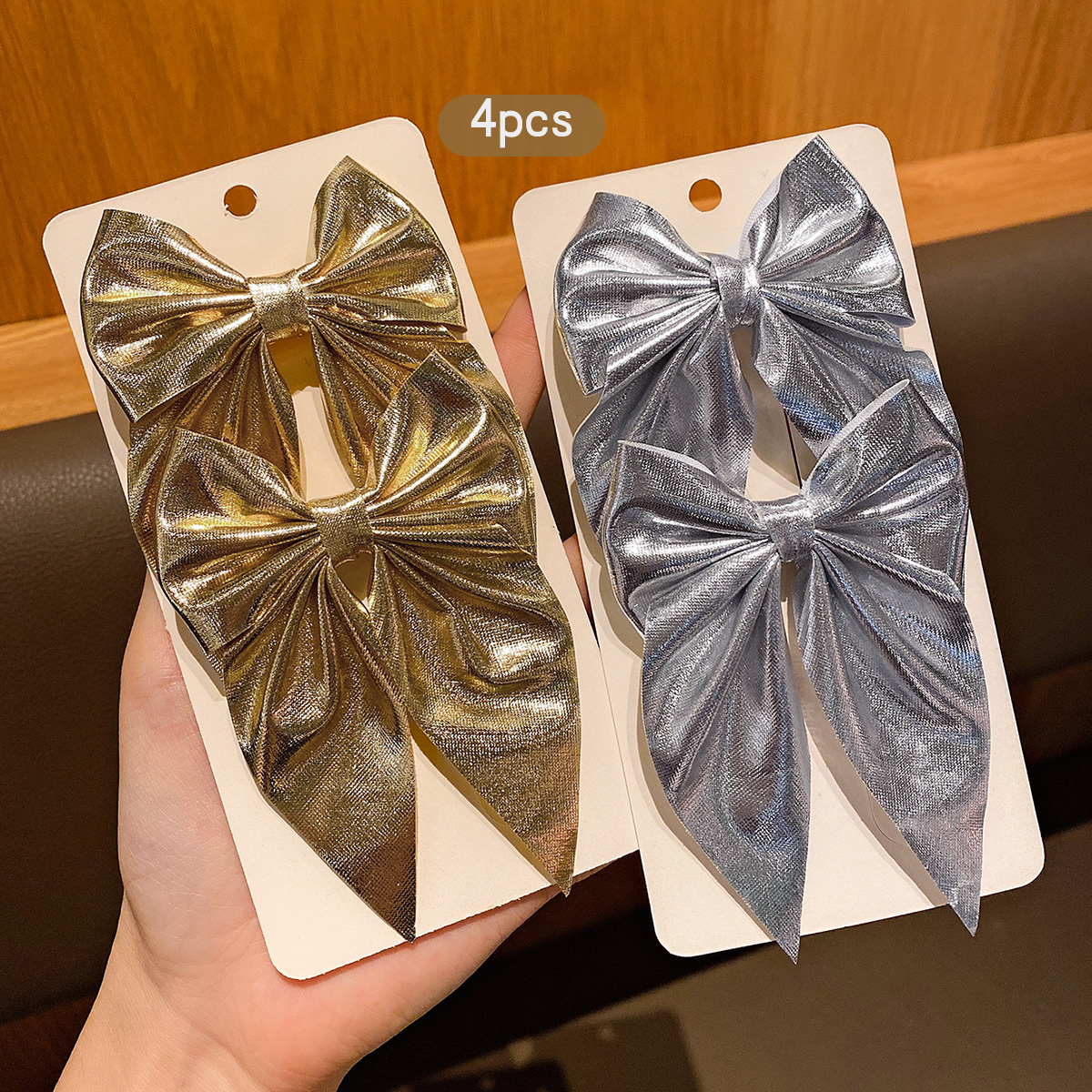 4 fashionable bow hair clips i - Tie Clip Silver avis et prix