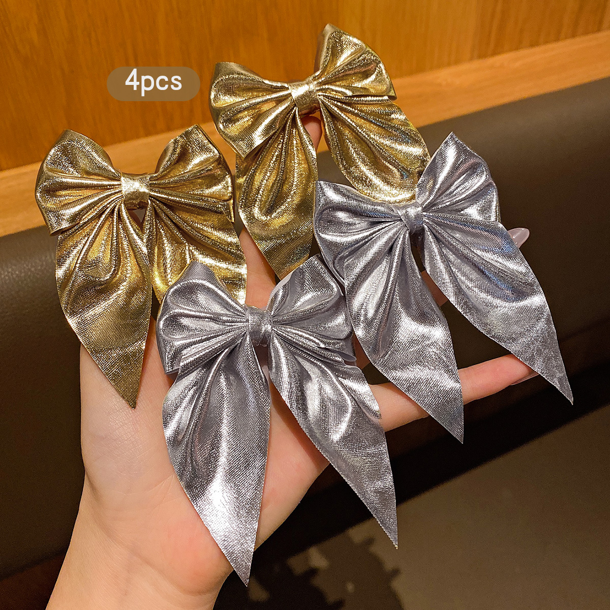 4 fashionable bow hair clips i - Tie Clip Silver avis et prix