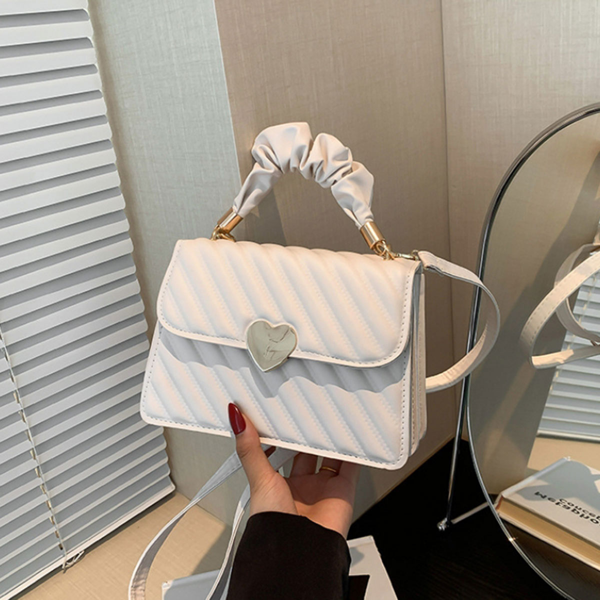 White fashion women's bag simp - Pocket Square Set avis et prix