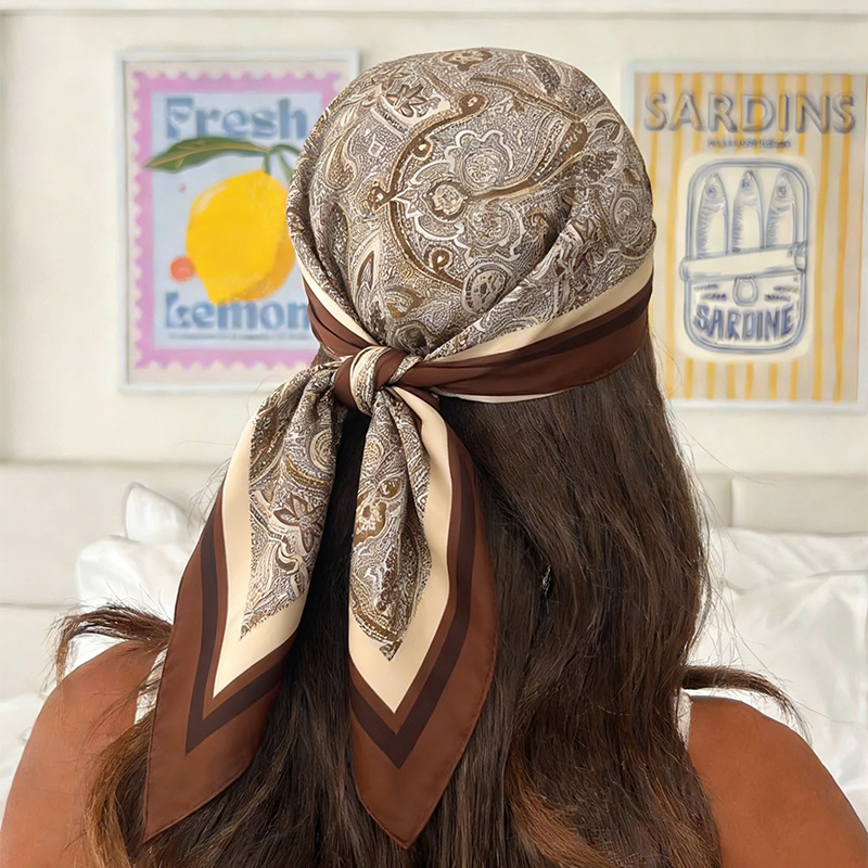 Luxury Women Silk Square Scarf - Silk Neck Scarf avis et prix
