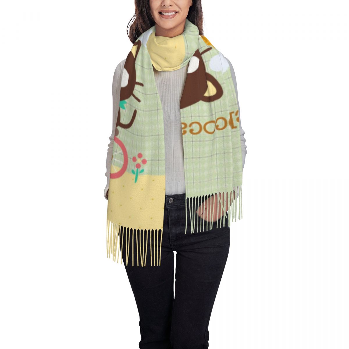 Chococats Kawaii Scarfs for Wo - Pashmina Wrap Large avis et prix