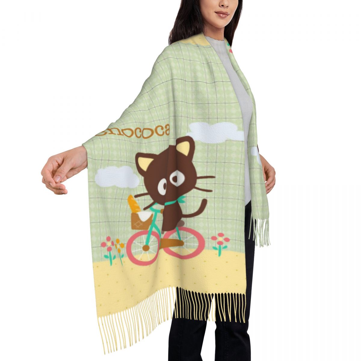 Chococats Kawaii Scarfs for Wo - Pashmina Wrap Large avis et prix
