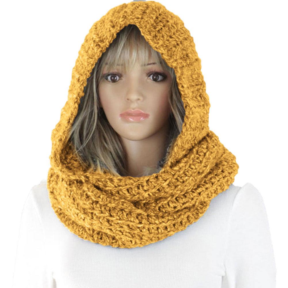 Knitted Hooded Scarf Winter Wo - Infinity Scarf Knit avis et prix