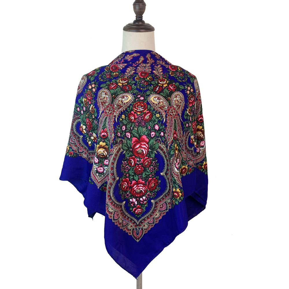 100*100cm Russian Square Scarf - Bandana Cotton avis et prix