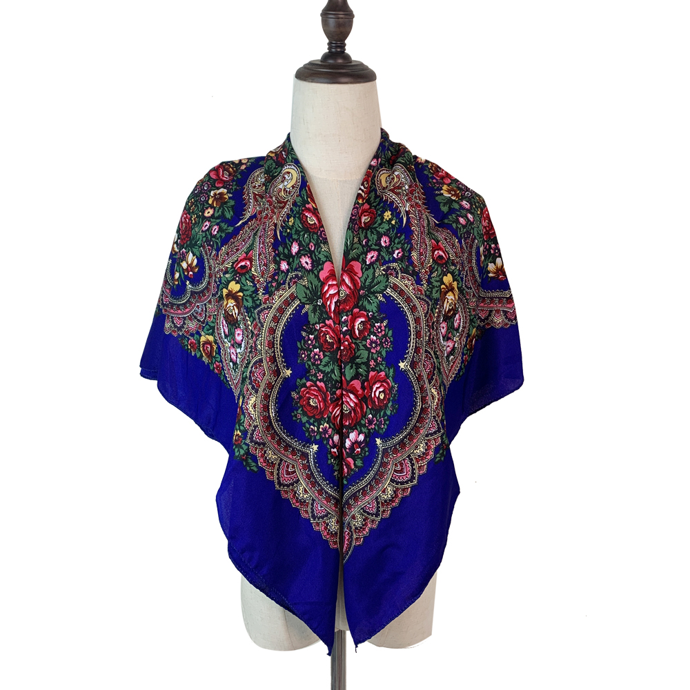 100*100cm Russian Square Scarf - Bandana Cotton avis et prix