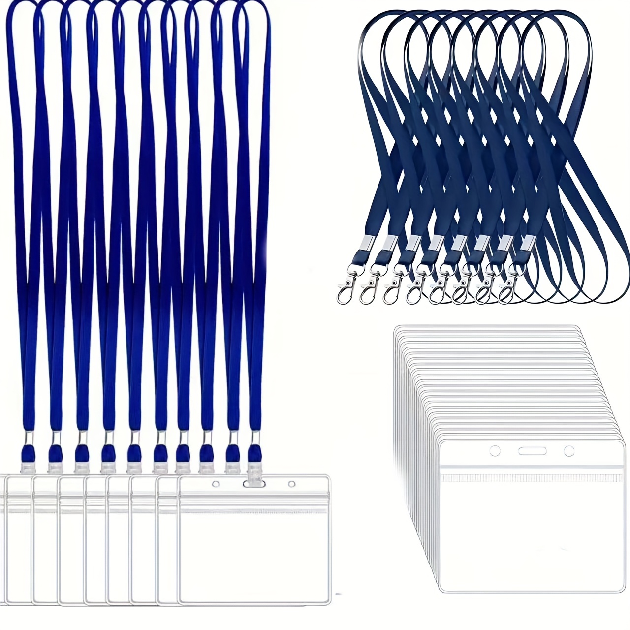 10 sets Transparent PVC ID Car - Lanyard Badge Holder avis et prix