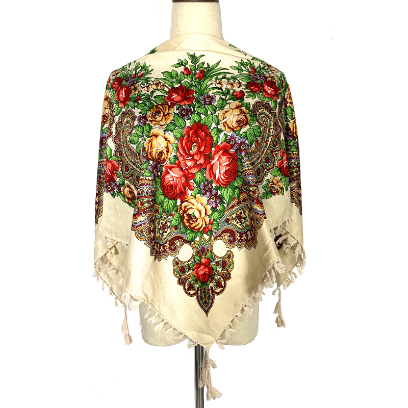 90*90cm WomenRussian Floral Sq - Bandana Cotton avis et prix