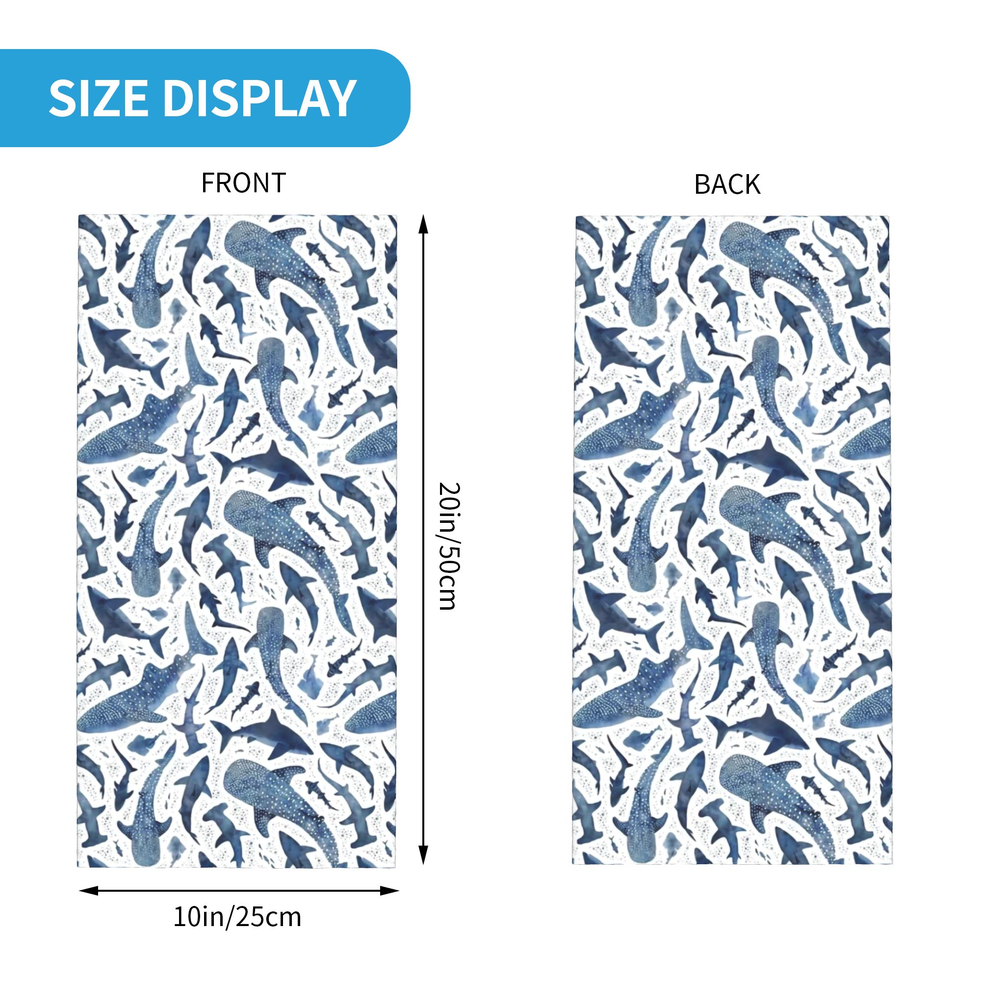 Custom Blue Watercolour Shark  - Neck Warmer Tube avis et prix