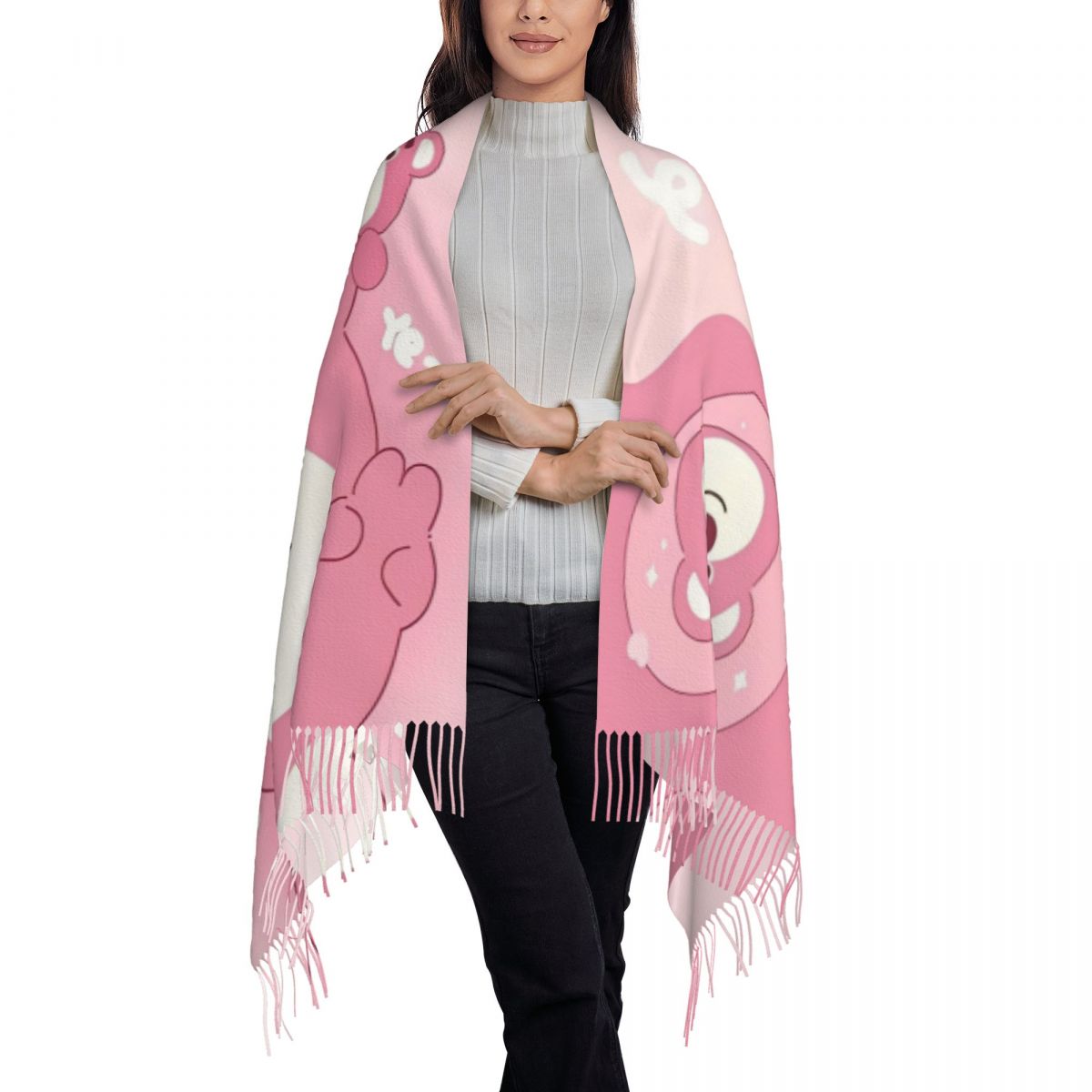 Lotso Pink Bear Women's Scarf  - Pashmina Wrap Large avis et prix