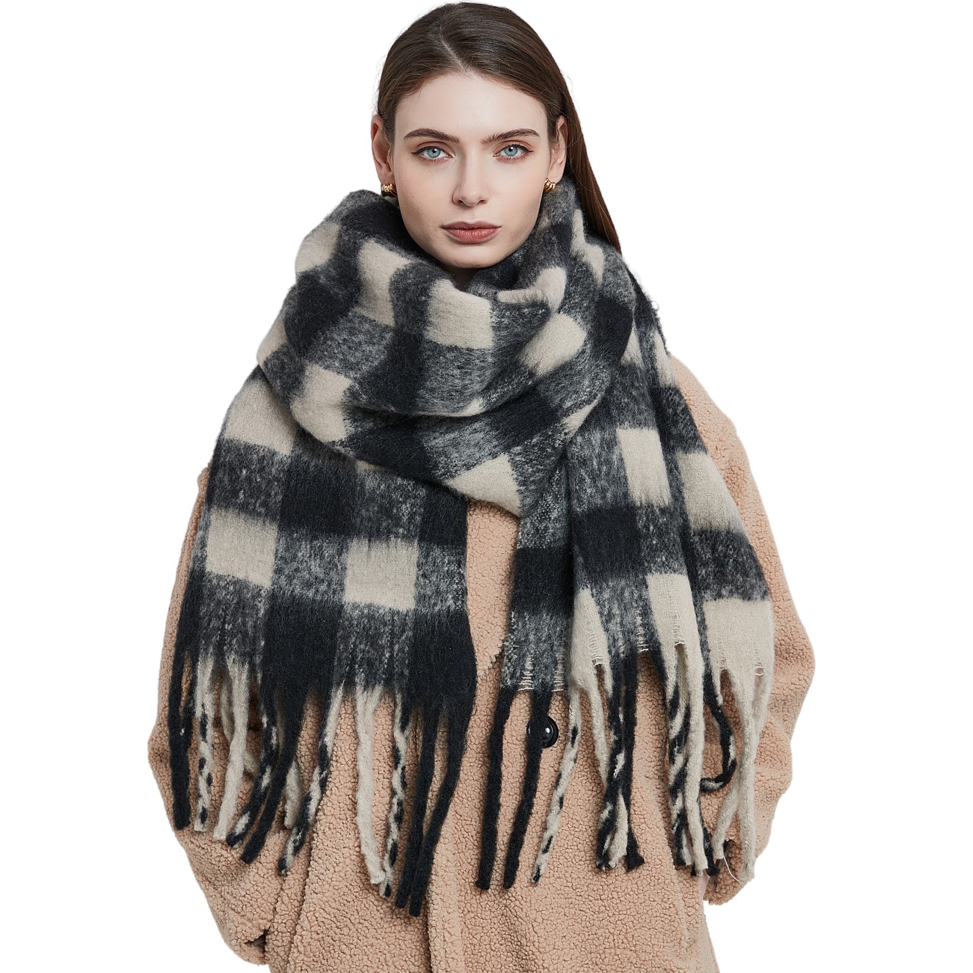 Thick Tassel Scarf Shawl Women - Pashmina Wrap Large avis et prix